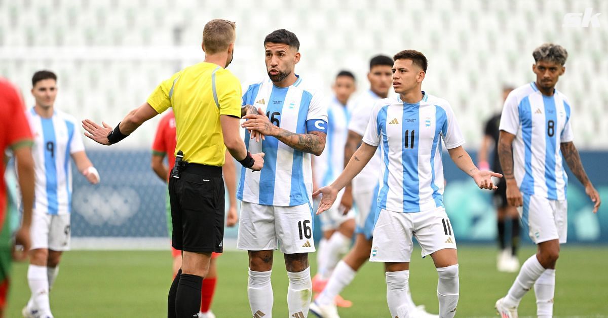 Argentina star slams late VAR call in their shock loss to Morocco at 2024 Paris Olympics.