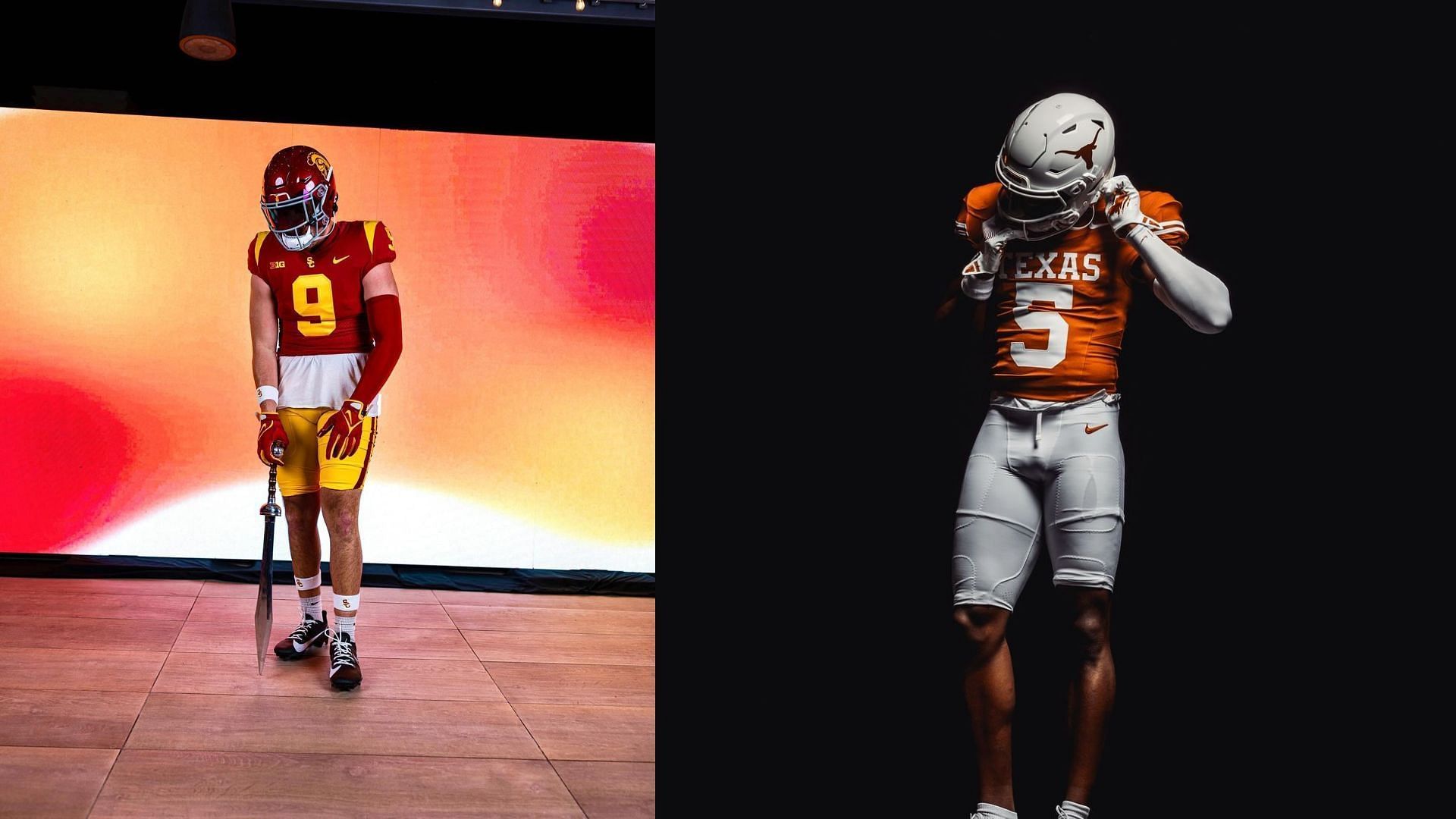 Texas and USC are two powerhouses moving in 2024/ Photos from the University of Texas and the University of Southern California