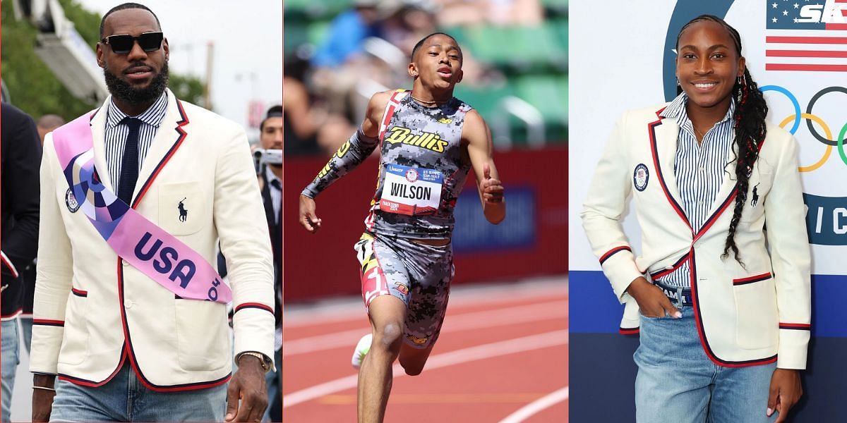 Quincy Wilson attented the 2024 Paris Olympics opening ceremony alongside American sports legends. (All images by Getty)