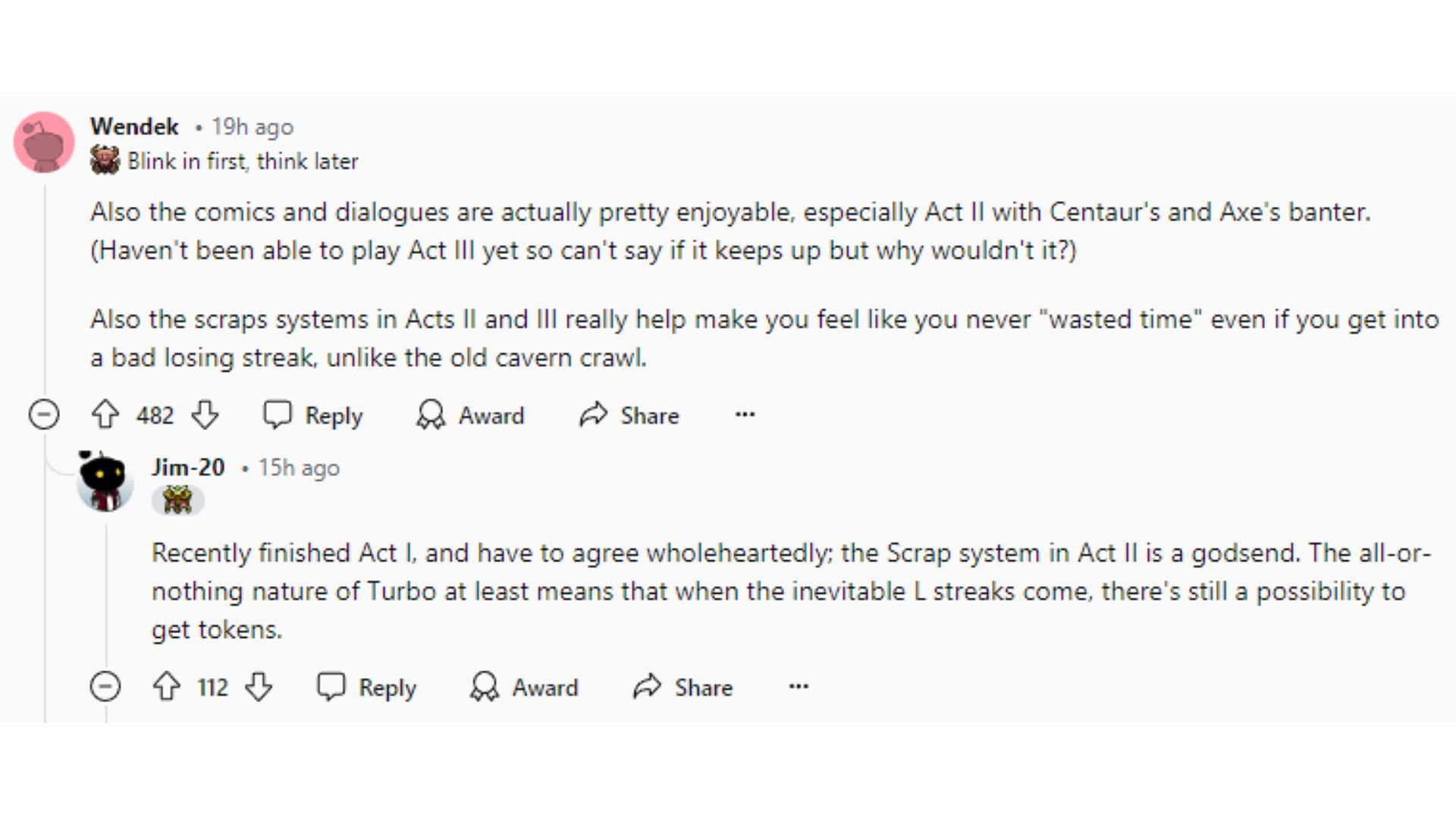 This post by Redditor u/SlotsKilledMyLife stirred up a discussion regarding the new Crownfall act (Image via Reddit)