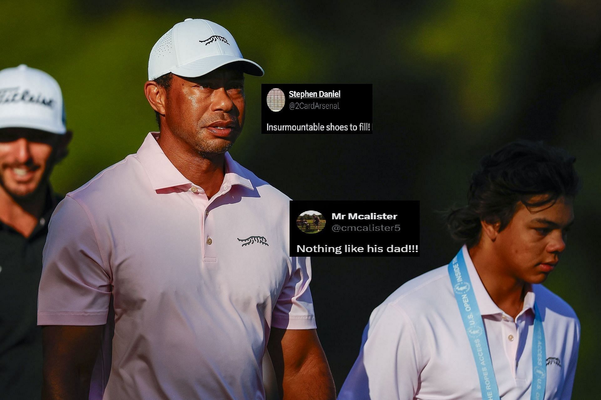 Tiger Woods and Charlie Woods (Image via Getty)