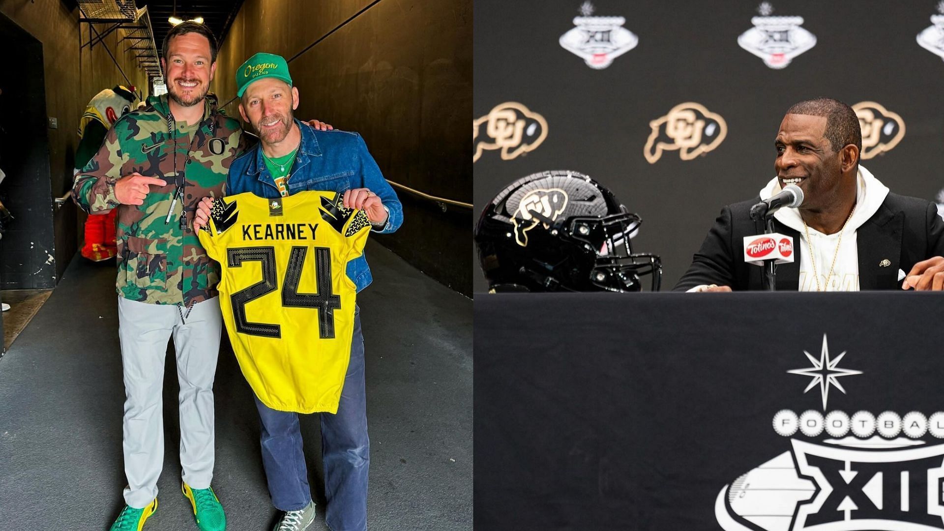 Oregon coach Dan Lanning and Colorado coach Deion Sanders (IG handles) 