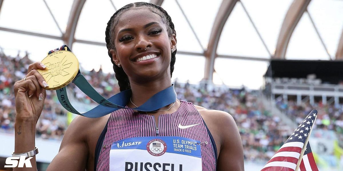 Masai Russell shares her inspirational story after qualifying for Paris Olympics 2024. PHOTO: Getty Images