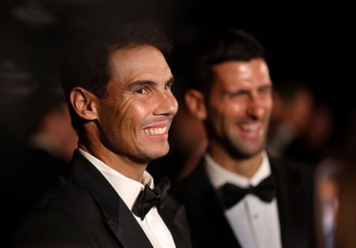 Novak Djokovic and Rafael Nadal at the Laver Cup 2022 - Previews - (Image Source: Getty)