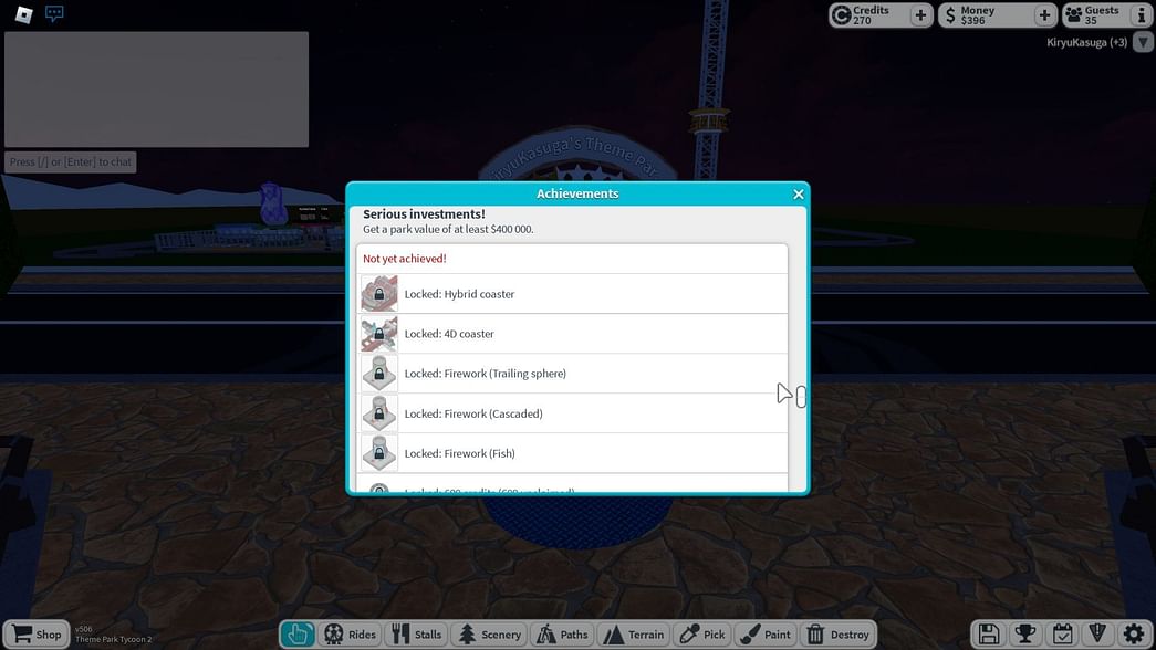 Roblox theme park tycoon 2 achievements guide