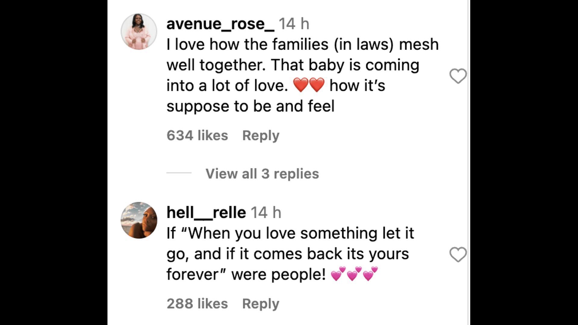 Details explored as social media users react to couple&#039;s baby shower pictures. (Image via @TheShadeRoom/ Instagram)