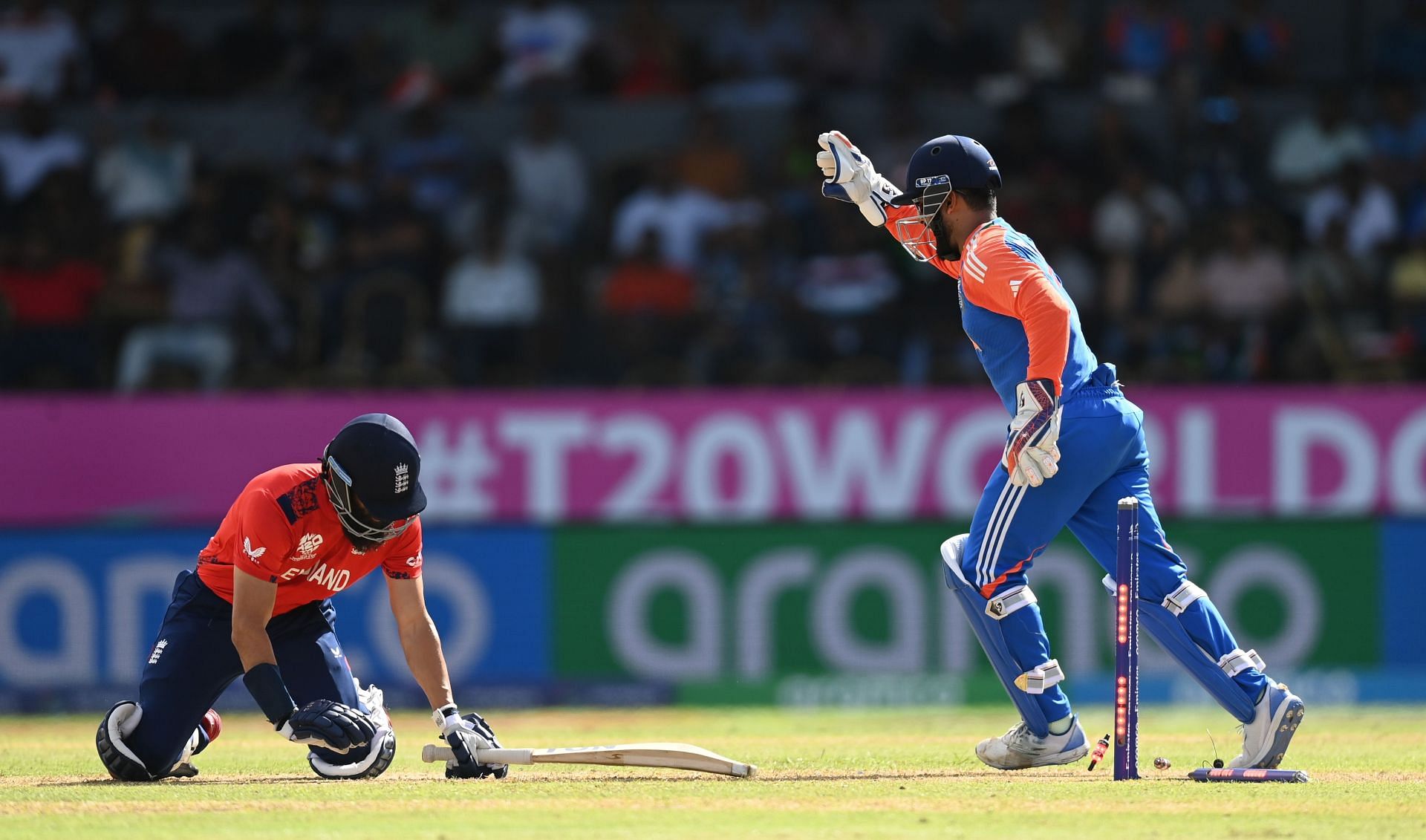 Rishabh Pant impressed with bat and gloves during India's 2024 T20 World Cup title run. [Credit: Getty]