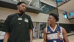 Kevin Durant refuses IShowSpeed's request to do Cristiano Ronaldo's SUI celebration while playing 1v1 basketball with the YouTube streamer