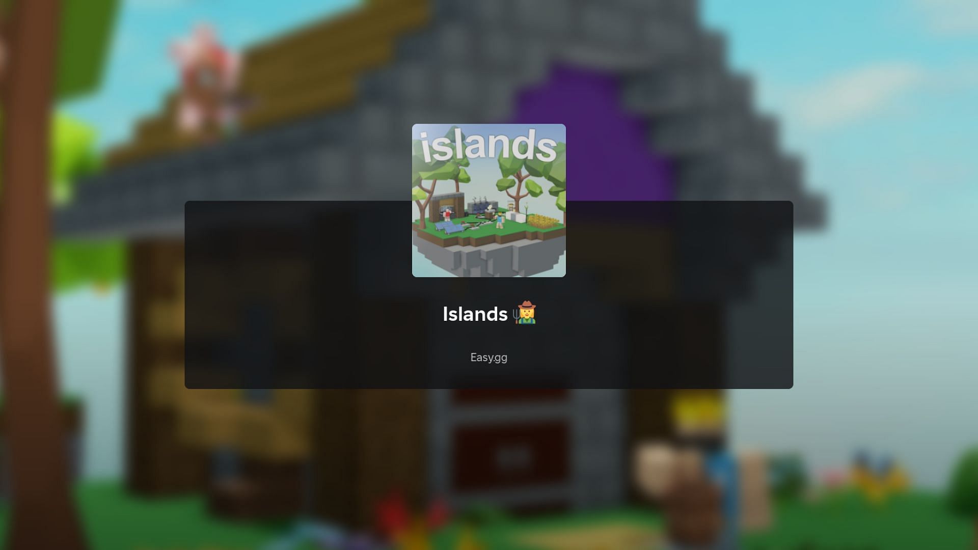 Players can craft and build their own islands in the game (Image via Roblox)