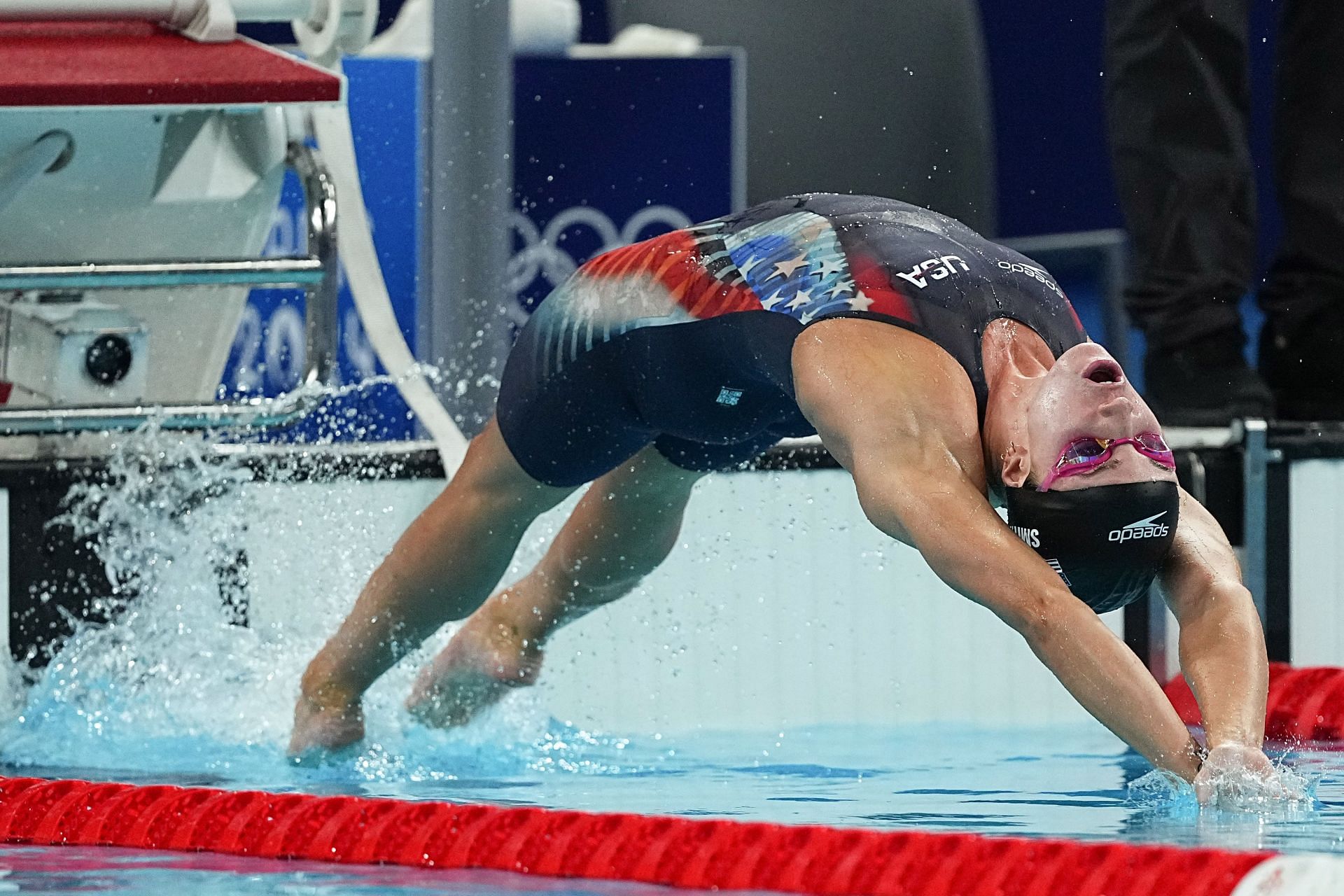 Regan Smith from the USA in action during the 100m backstroke at the 2024 Paris Olympics - Getty Images