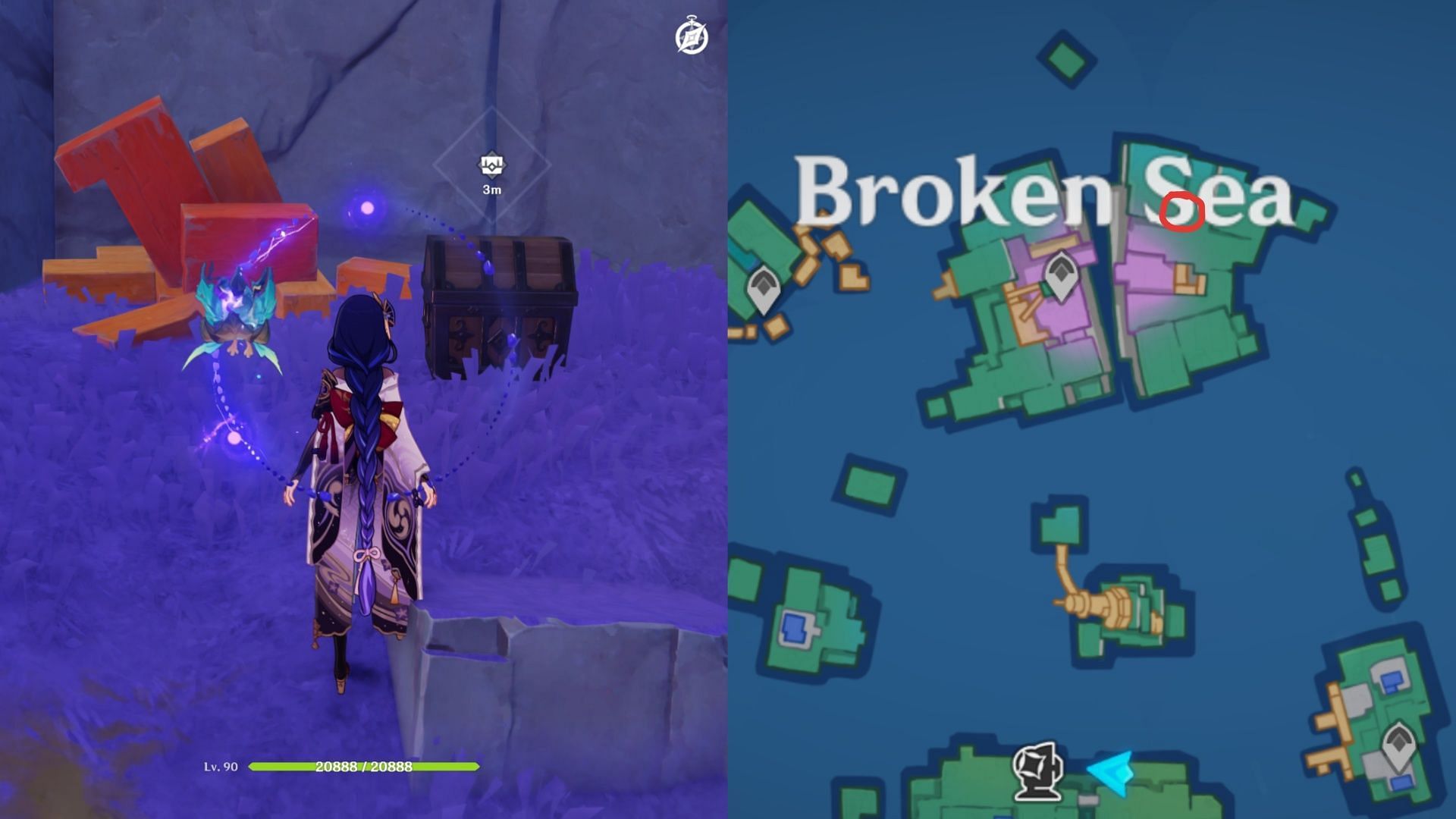 Puzzle #19 in Broken Sea (Image via HoYoverse)