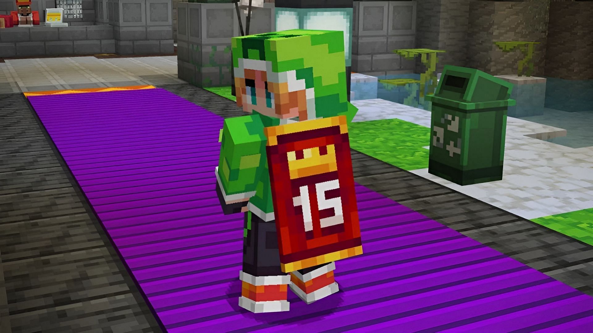 The Minecraft x MCC anniversary cape requires the completion of 15 server challenges (Image via Mojang)