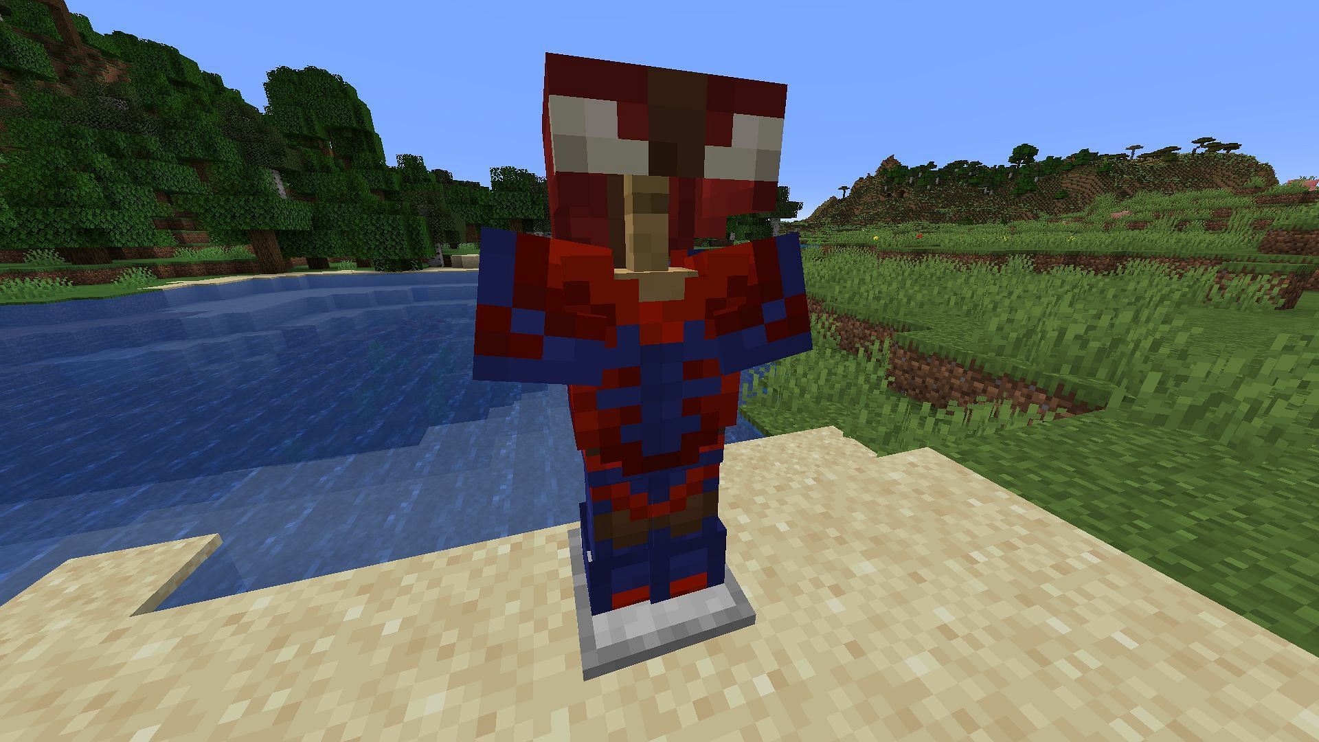 This Minecraft armor trim combo is reminiscent of a beloved Marvel hero (Image via Mojang)