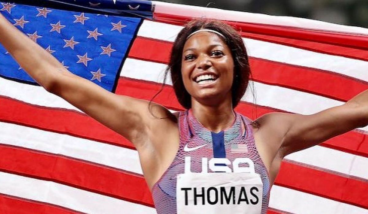 What is Gabby Thomas’s 100m time?