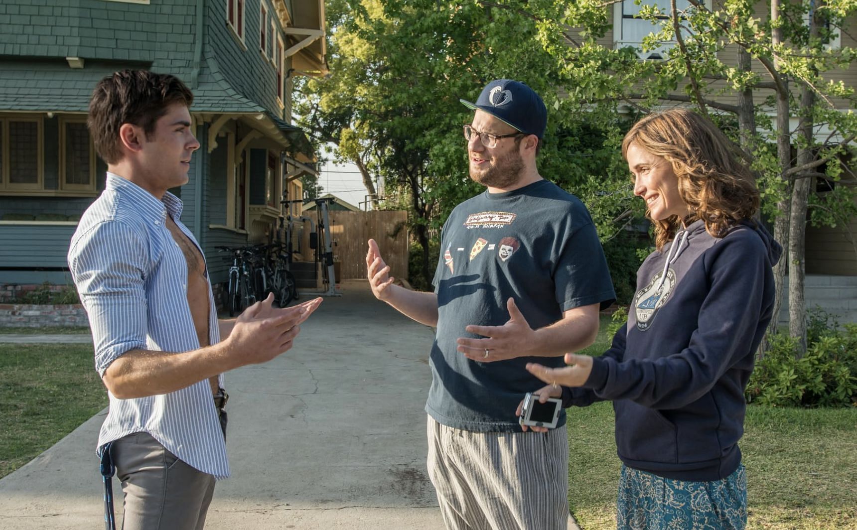 Rose Byrne, Seth Rogen, and Zac Efron (Image via IMDb)