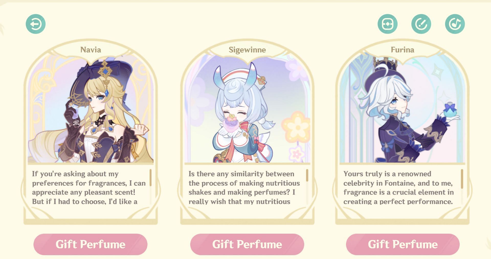 Gift perfumes (Image via HoYoverse)