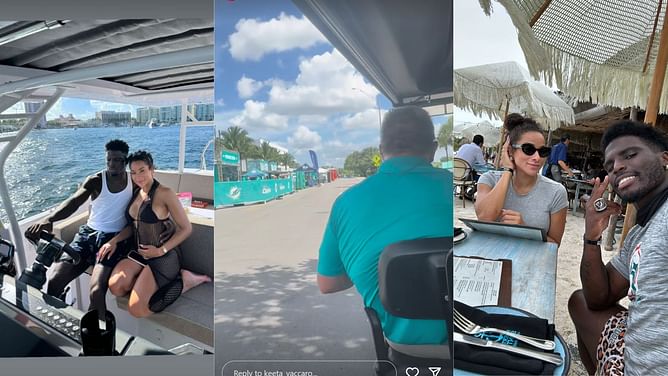 Tyreek Hill's wife Keeta Vaccaro arrives at Dolphins Training Camp as couple wraps up eventful offseason