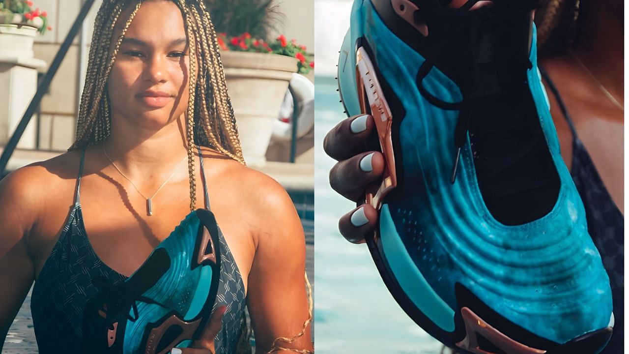 Satou Sabally drops &quot;Coral Reefs&rdquo; colorway of her Jordan Luka 3s [Credit: Satou Sabally IG handle]