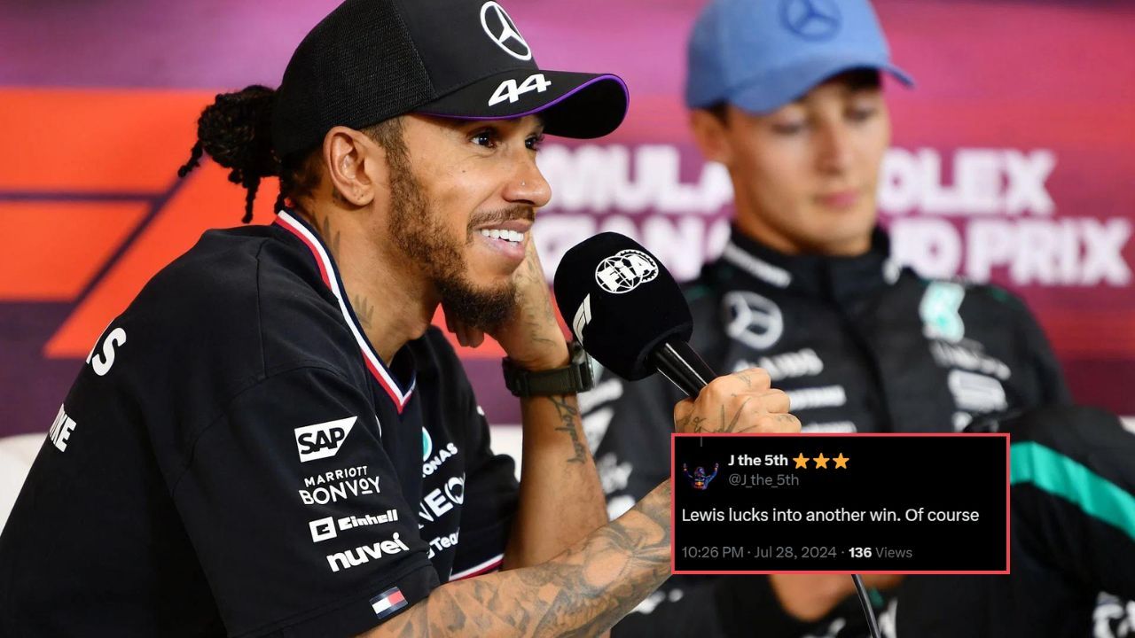 Lewis Hamilton and George Russell. Courtesy: Getty Images. Fan calling out a 