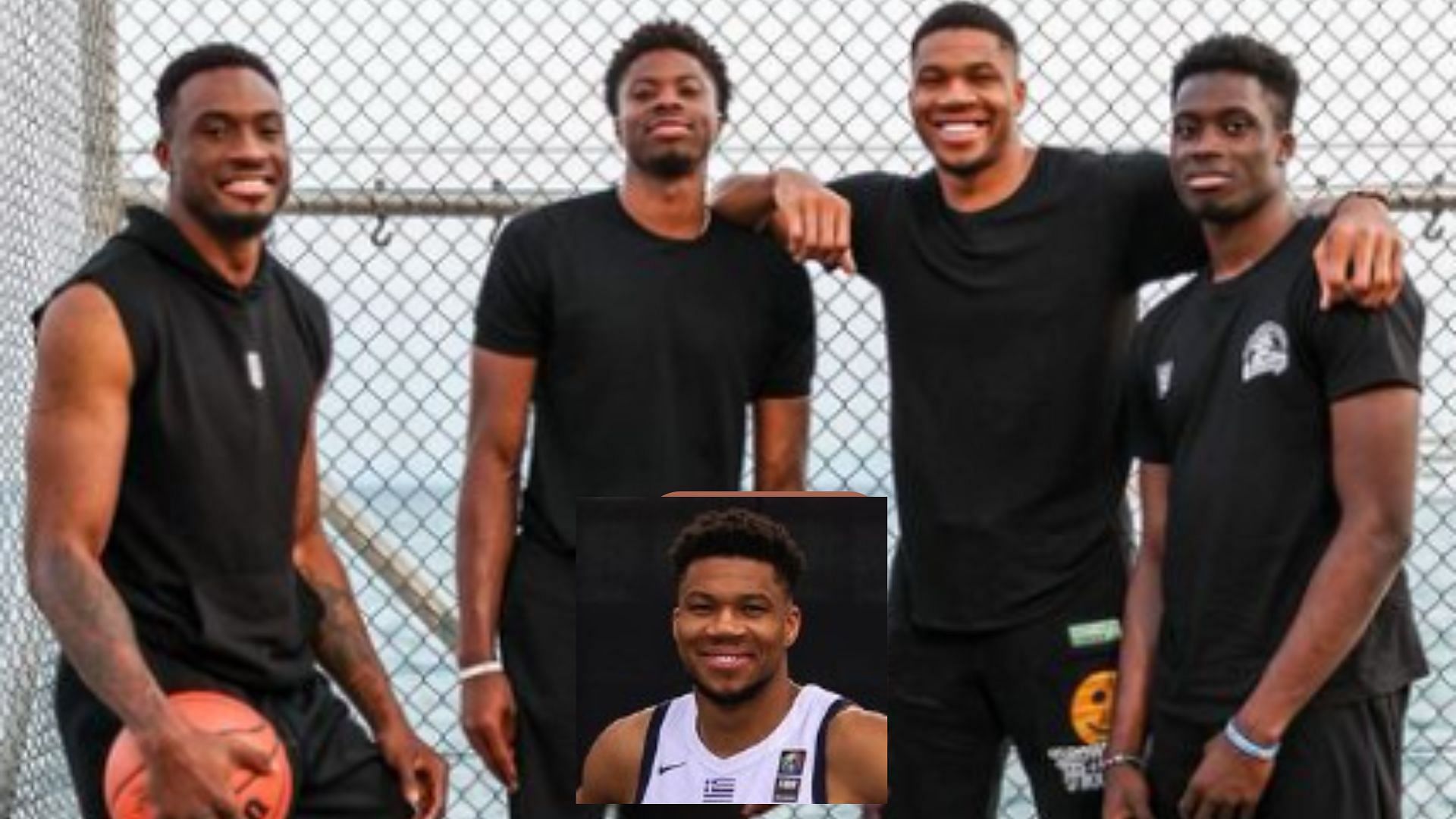 NBA fans troll Giannis Antetokounmpo for saying his three brothers were toughest opponents to guard. (Photos from Giannis Antetokounmpo