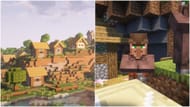 A village and a trader (Image via Mojang)