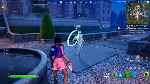 You can find the Nisha and Wasteland Dummy NPCs in Fortnite at familiar locations. (Image via Epic Games)