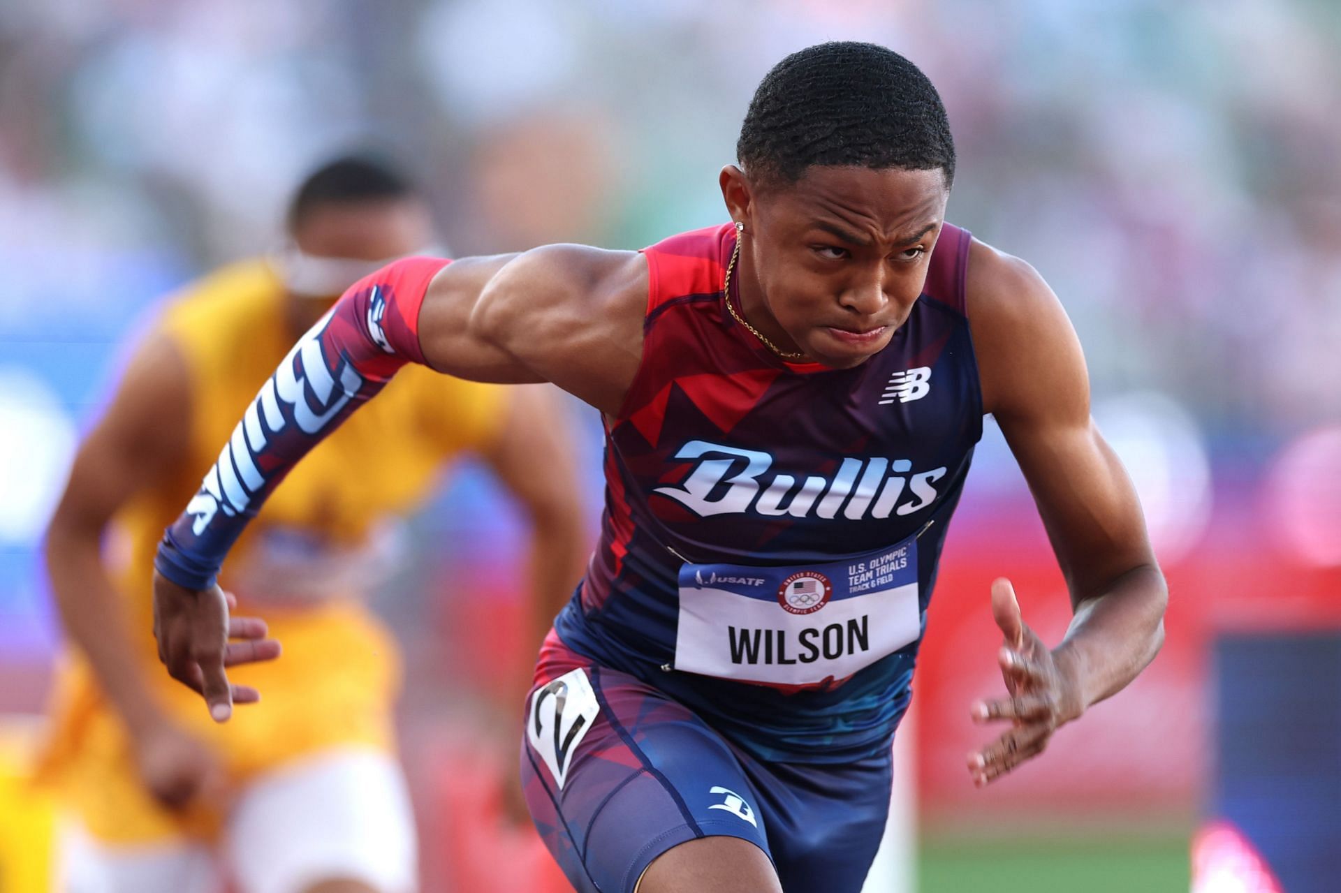 Quincy Wilson competing at the 2024 U.S. Olympic Team Trials [Image Source: Getty]