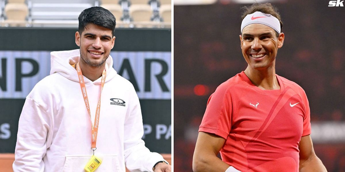 Carlos Alcaraz (L) and Rafael Nadal (R) (Source: Getty)