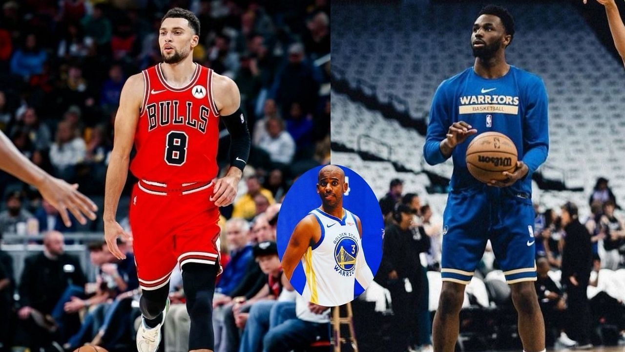 NBA fans react to news of Warriors refusing guard for Andrew Wiggins and Chris Paul (Credit: Zach Lavine, Chris Paul, Andrew Wiggins/Instagram)