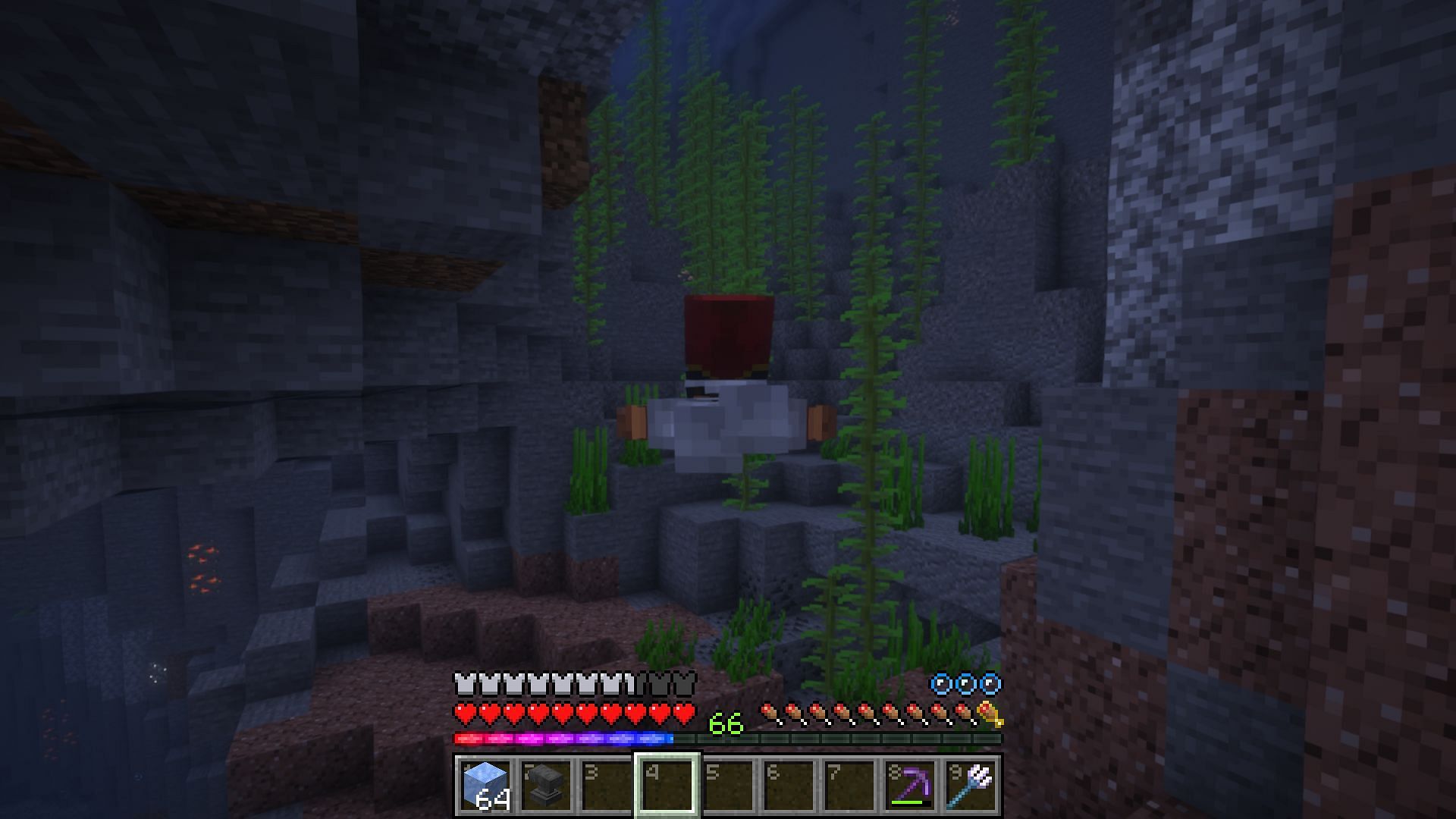 A player swimming with depth strider (Image via Mojang)