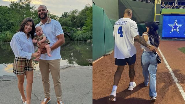 WATCH: Dak Prescott shares adorable on-field kiss with girlfriend Sarah Jane,  daughter MJ at Cowboys Training Camp