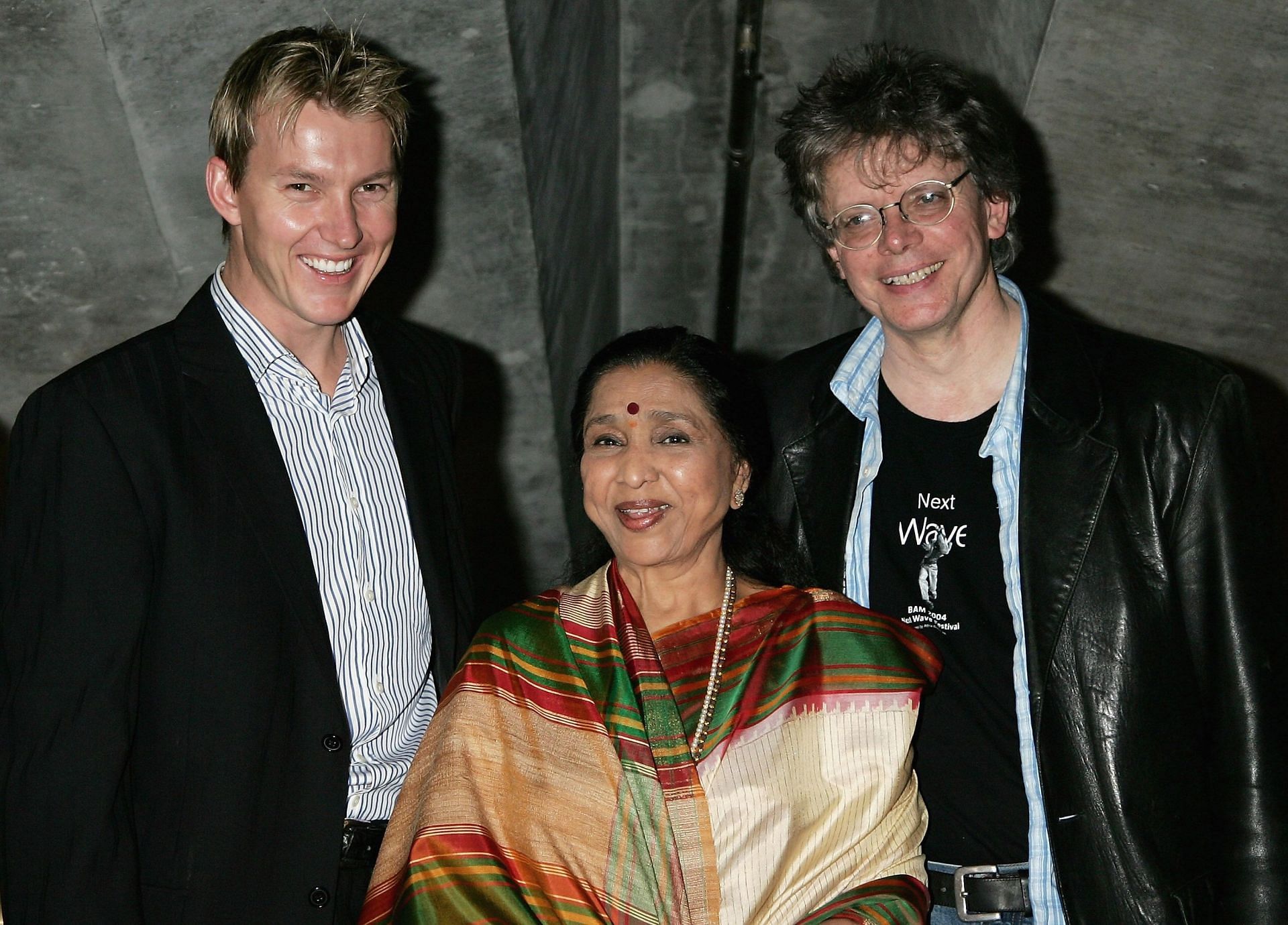 Asha Bhosle &amp; Brett Lee Photo Call