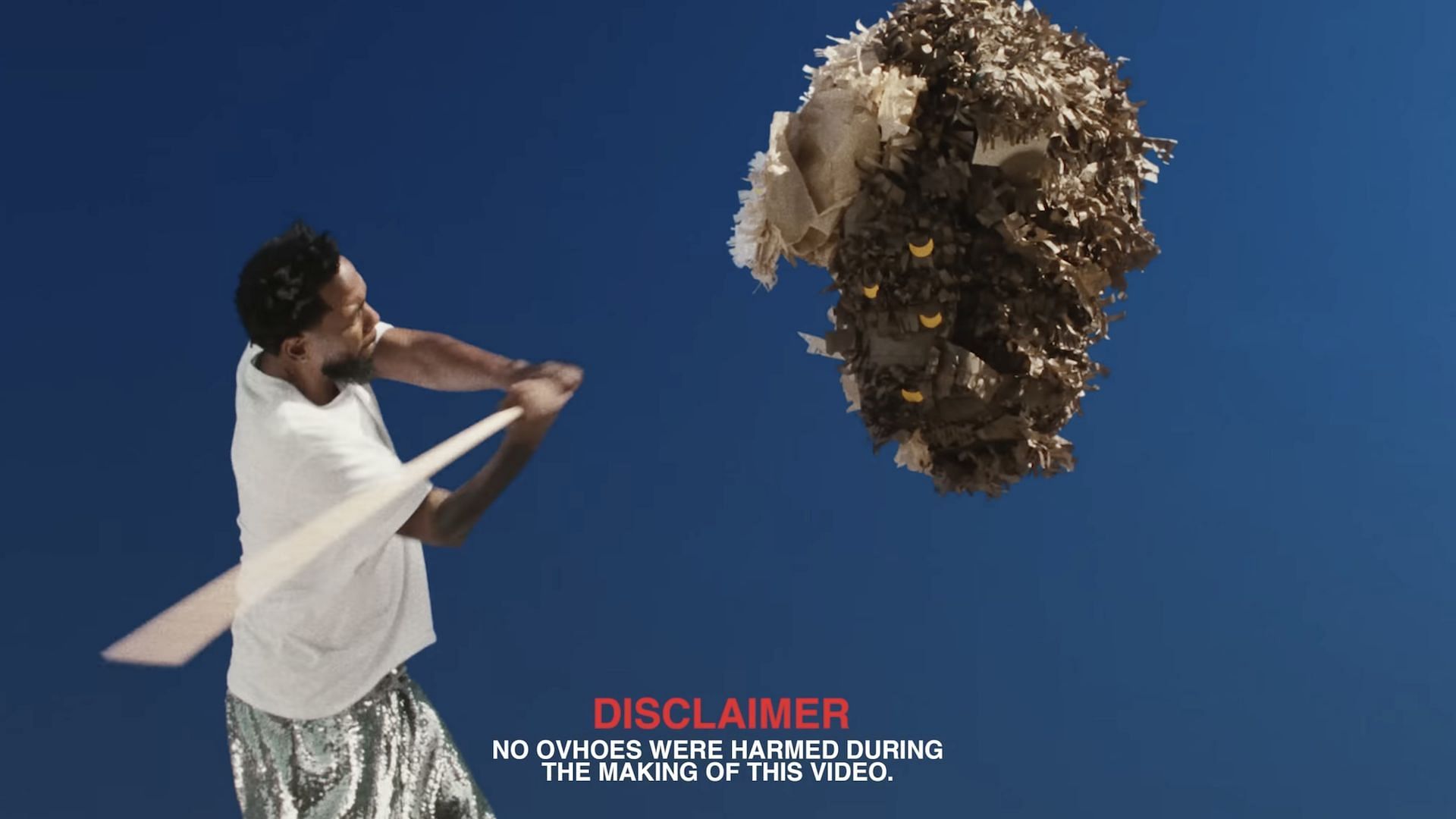 Kendrick Lamar destroys an OVO owl pi&ntilde;ata in the music video for &#039;Not Like Us&#039; (Image via YouTube/@kendricklamar)