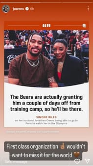 Via Jonathan Owens' Instagram