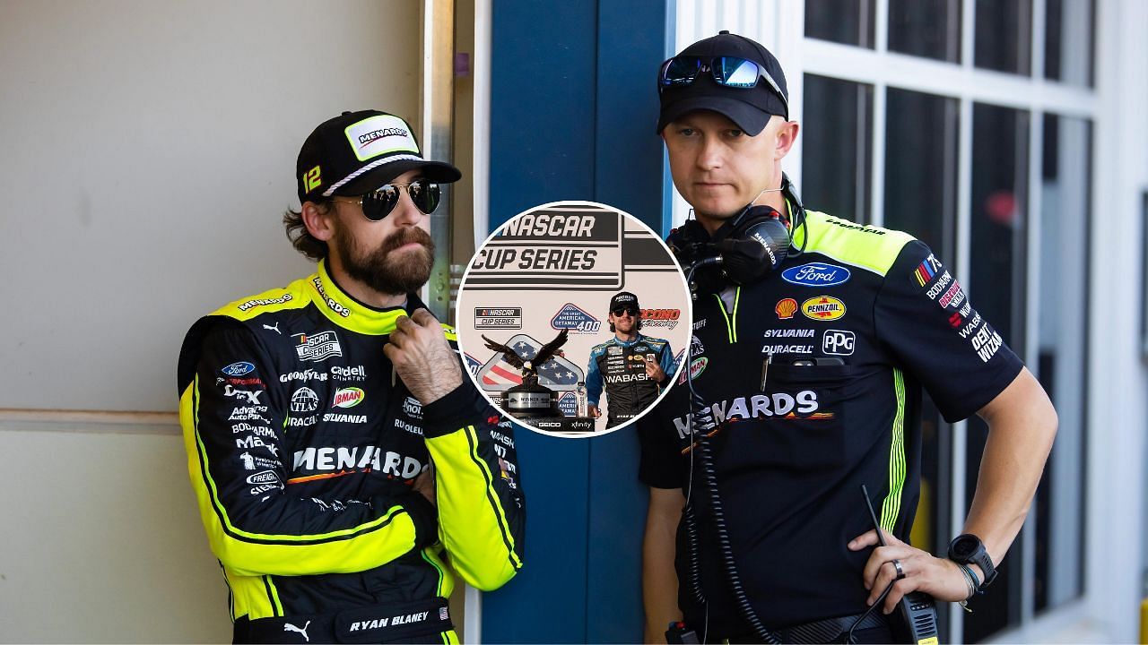 Ryan Blaney and his crew chief Jonathan Hassler (Source - 1st image: Getty Images and centre image: USA TODAY Sports)