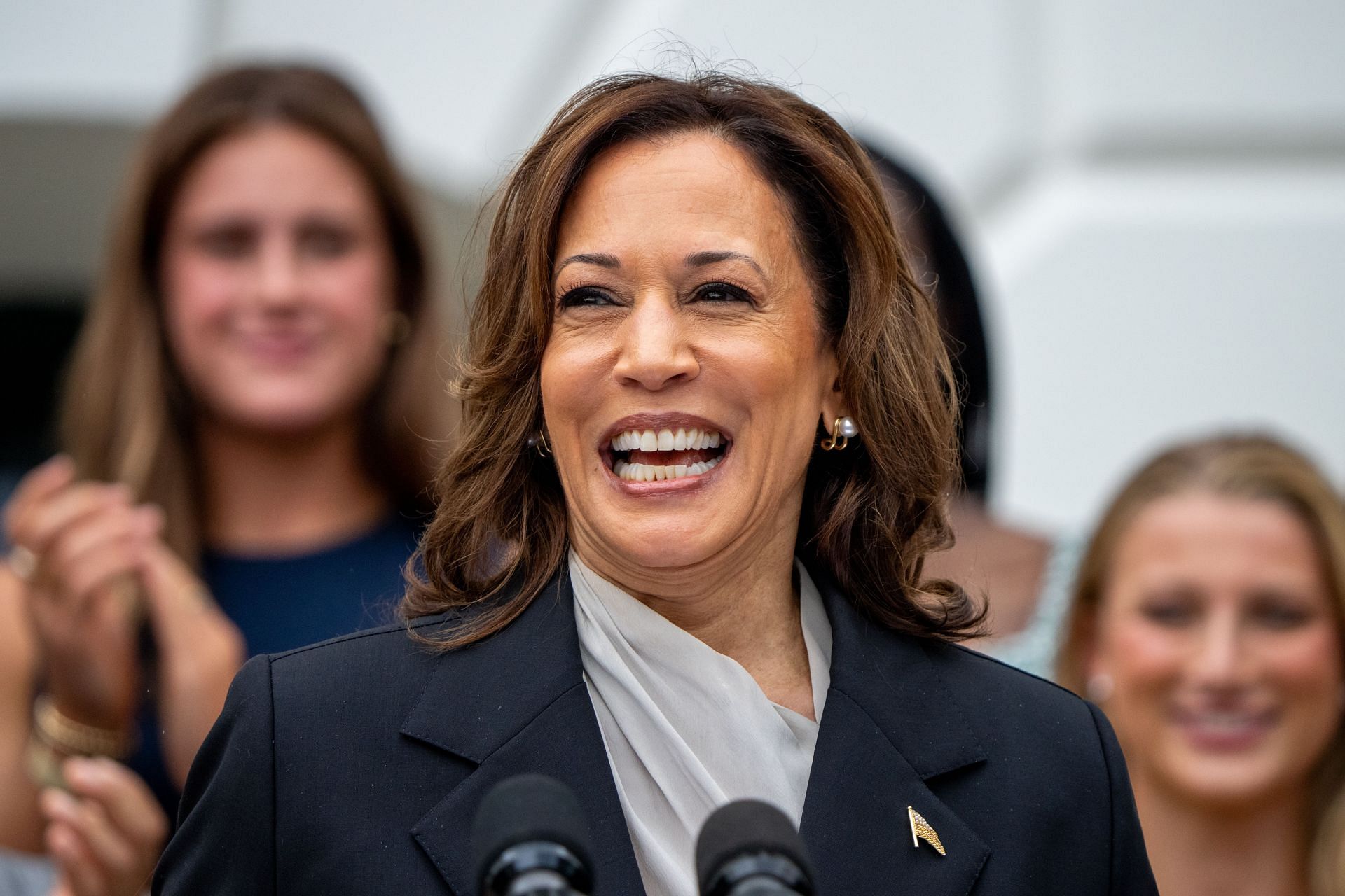 Vice President Harris Delivers Remarks Celebrating NCAA Championship Teams - Source: Getty