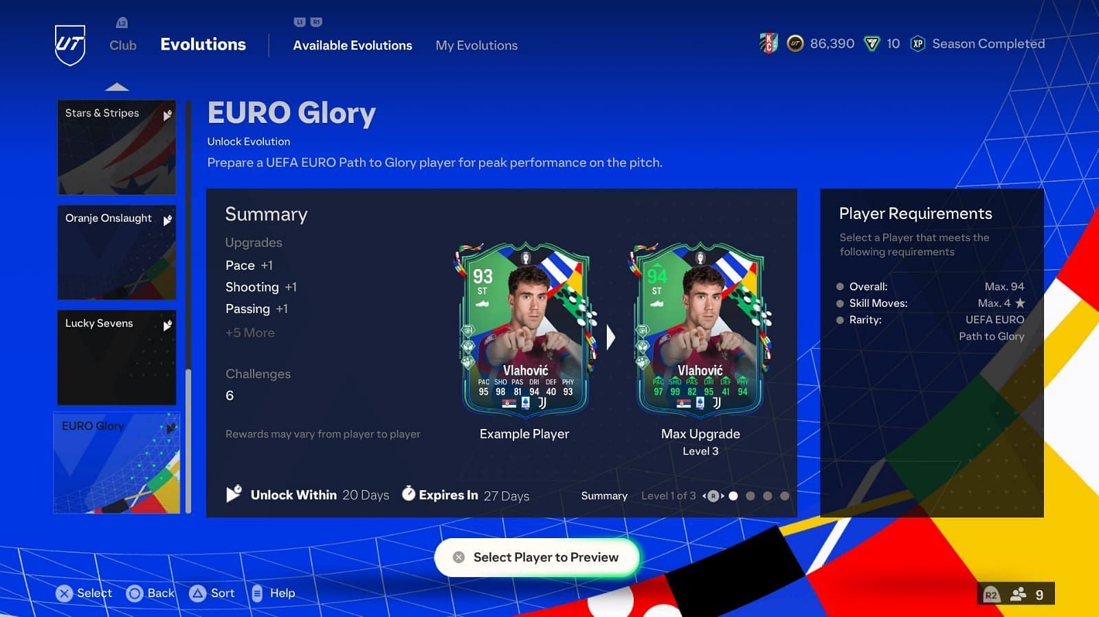 Vlahovic can be upgraded (Image via EA Sports)