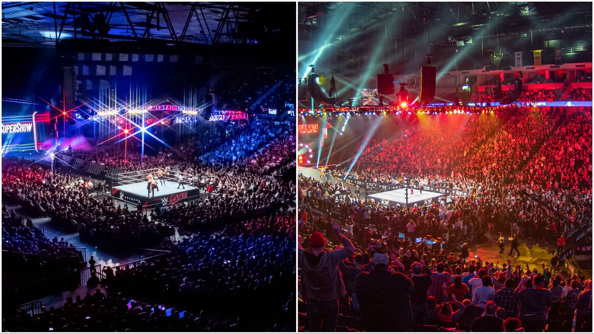 WWE fans attend Supershow live event, AEW fans attend Dynamite