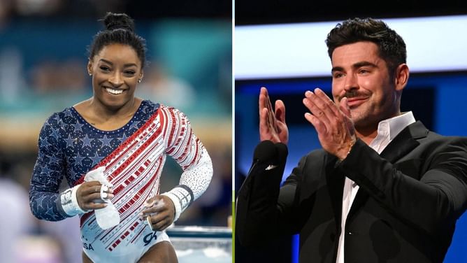 Eight years after their viral meeting, Zac Efron lauds Simone Biles over historic performance at Paris Olympics 2024