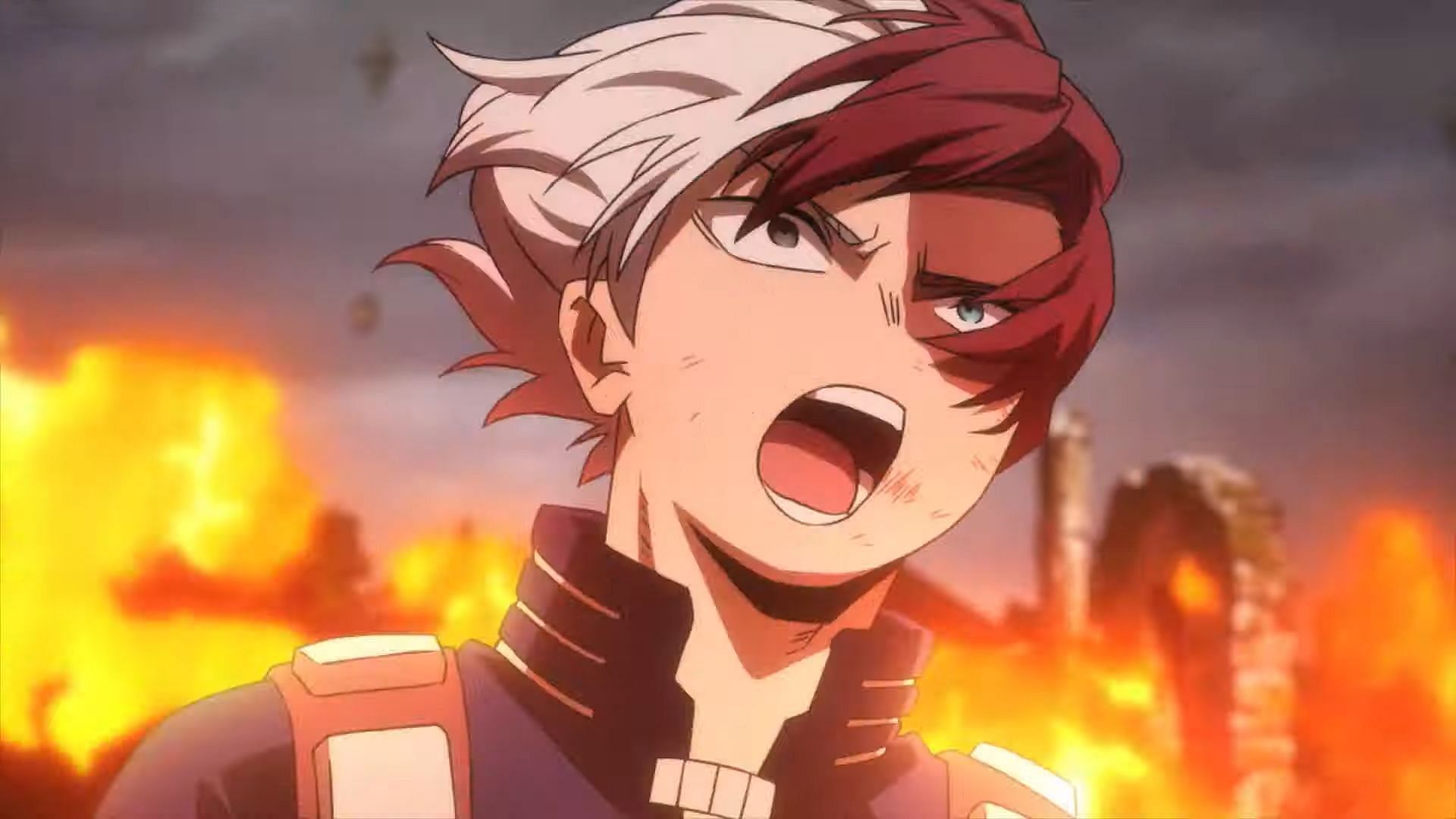 Shoto Todoroki as seen in My Hero Academia: You&#039;re Next (Image via BONES)