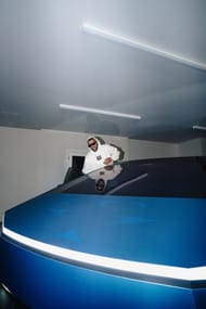 Young's Blue Tesla Cybertruck (Image Credit: Trae Young's X account)