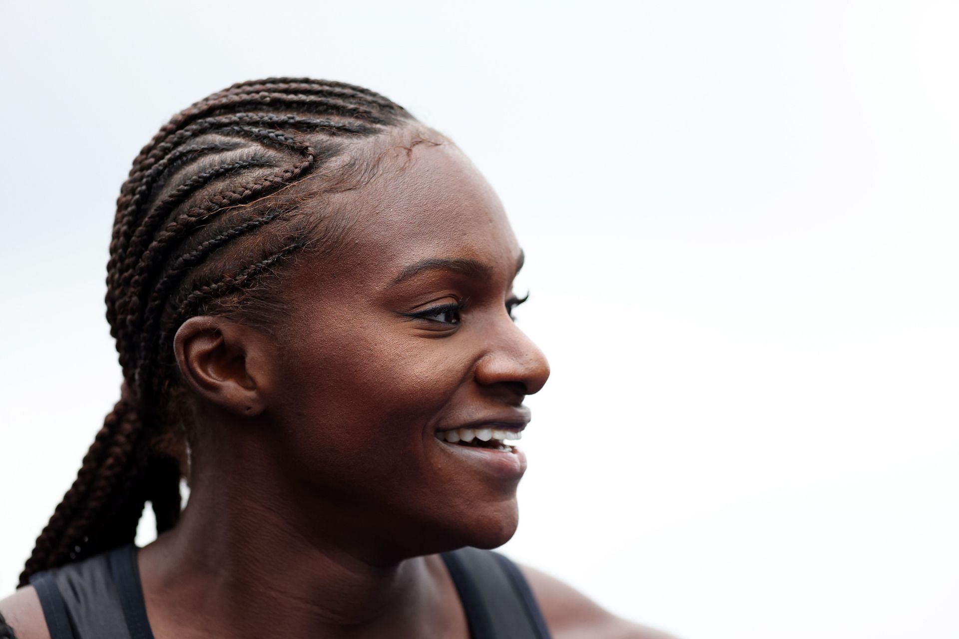 Dina Asher-Smith reacts after competing in Women&#039;s 200 at UK Athletics Championships 2024 (Photo by Gary Oakley/Getty Images)