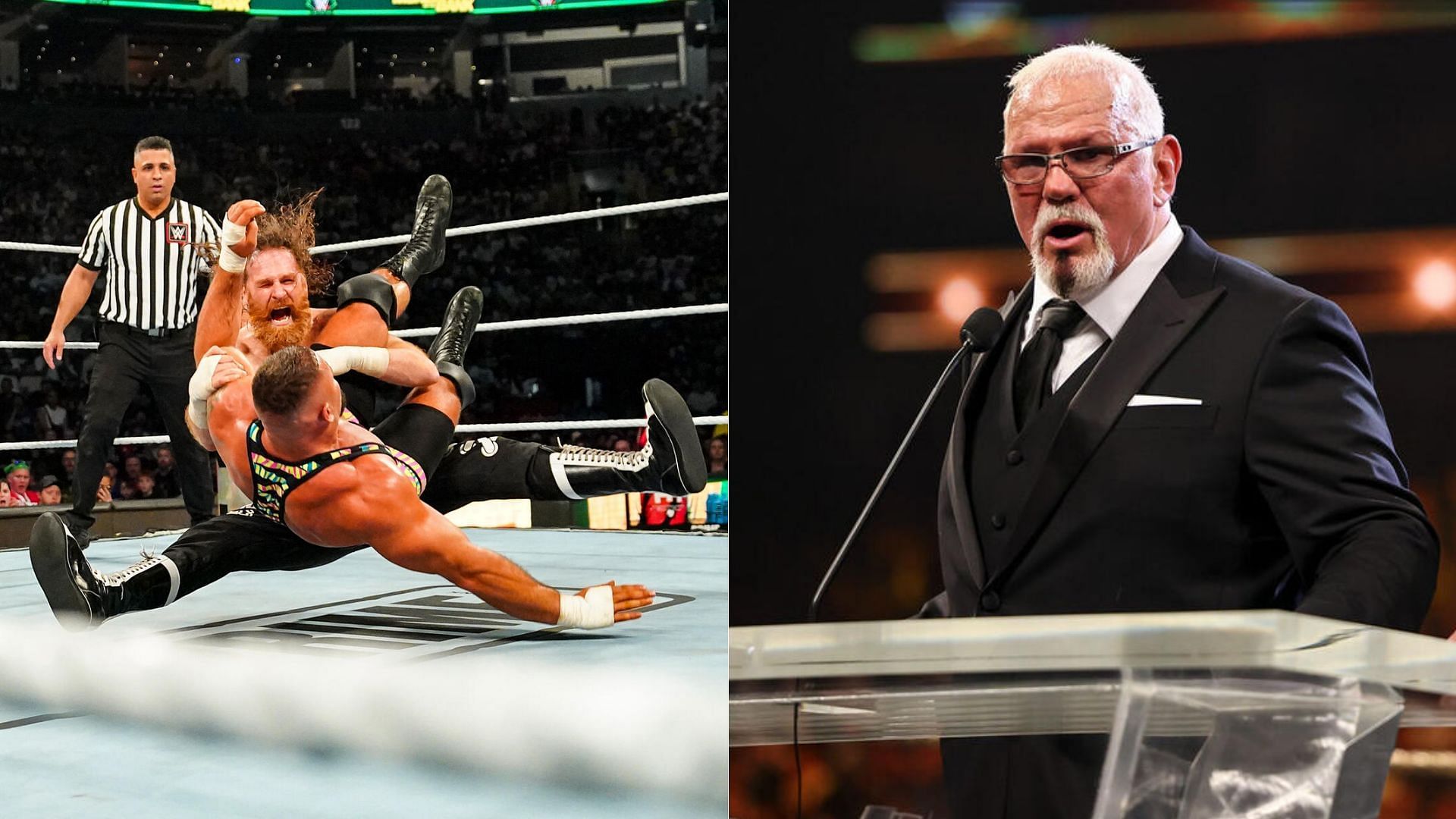 Sami Zayn and Bron Breakker (left); Scott Steiner (right) [Image Credit: wwe.com]