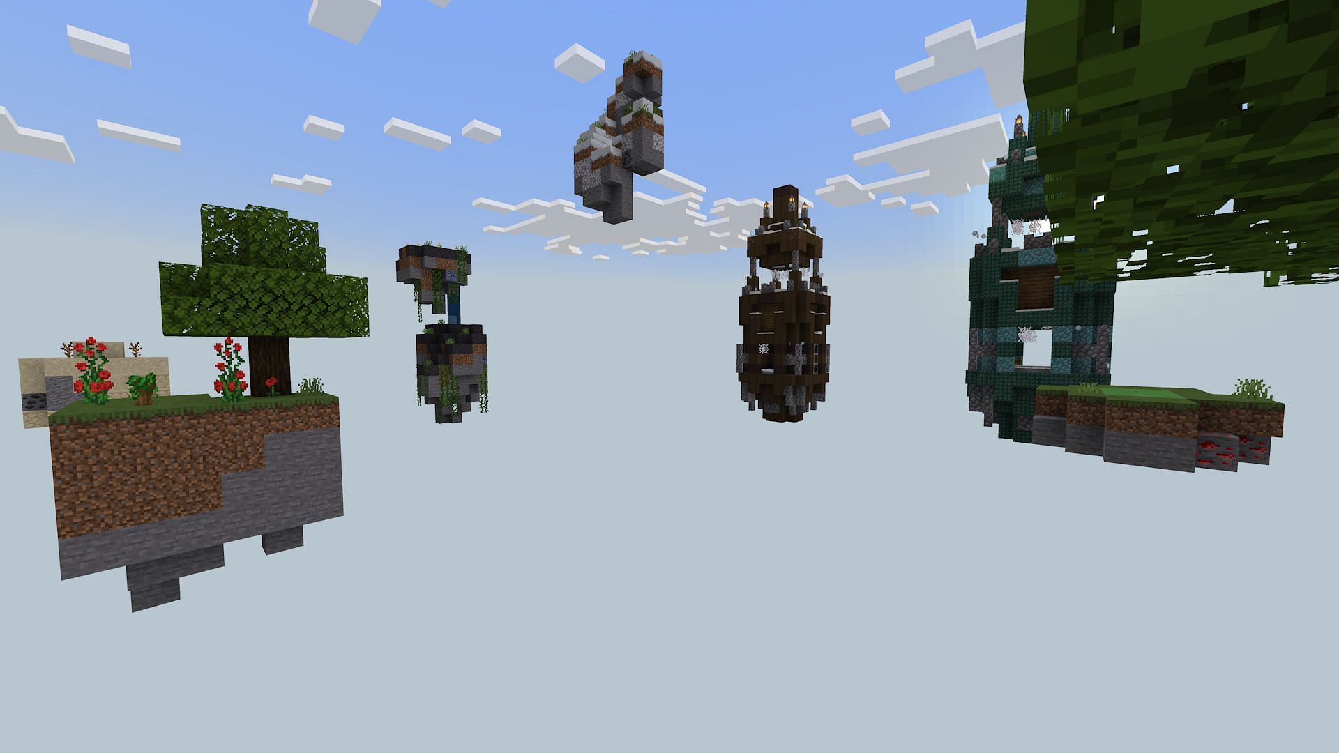 A version of skyblock with infinite islands (Image via Mojang)