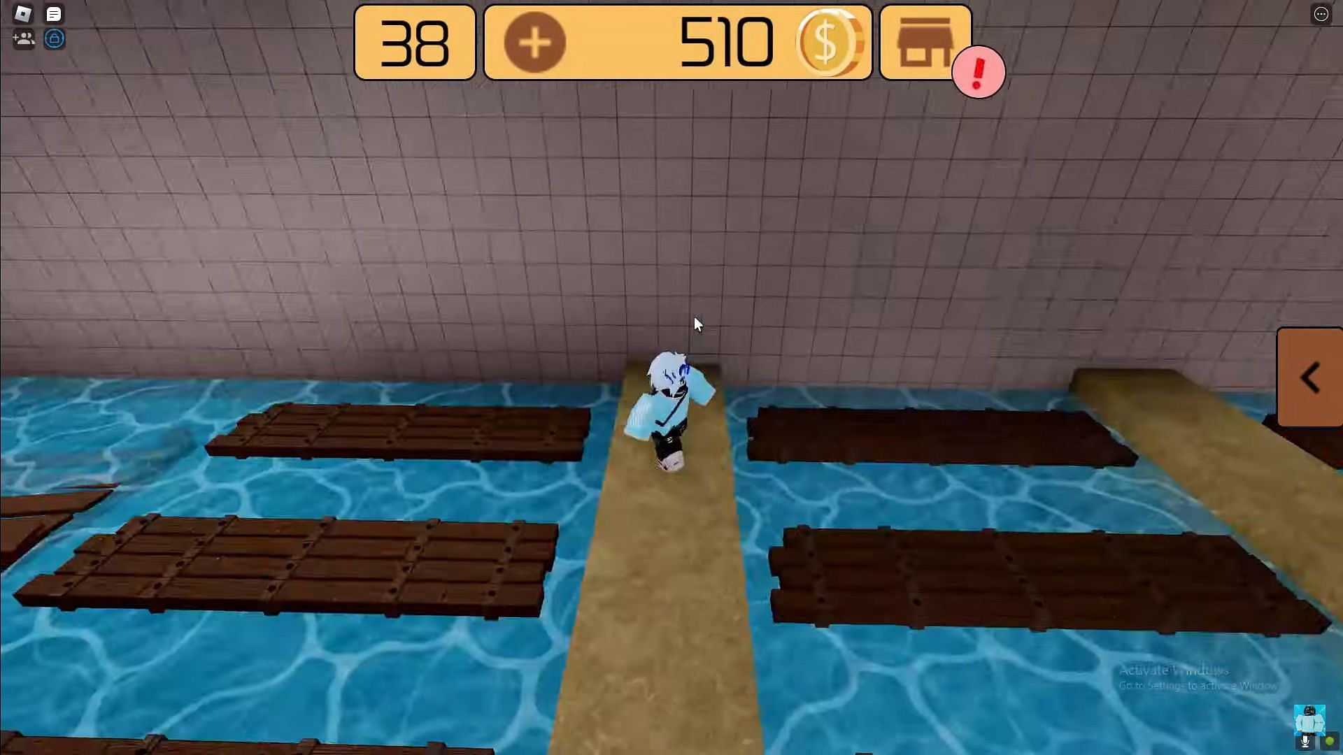 Going through level 38 (Image via Roblox || ItzVexo on YouTube)