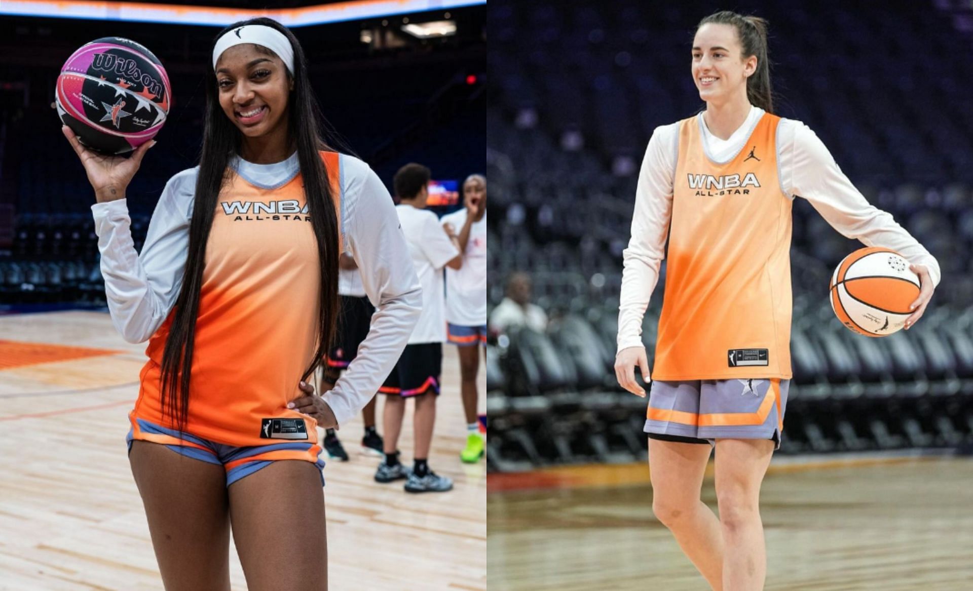 Angel Reese drops witty response on teaming up with Caitlin Clark for WNBA All-Star game (Credit: IG/chicagosky, indianafever)