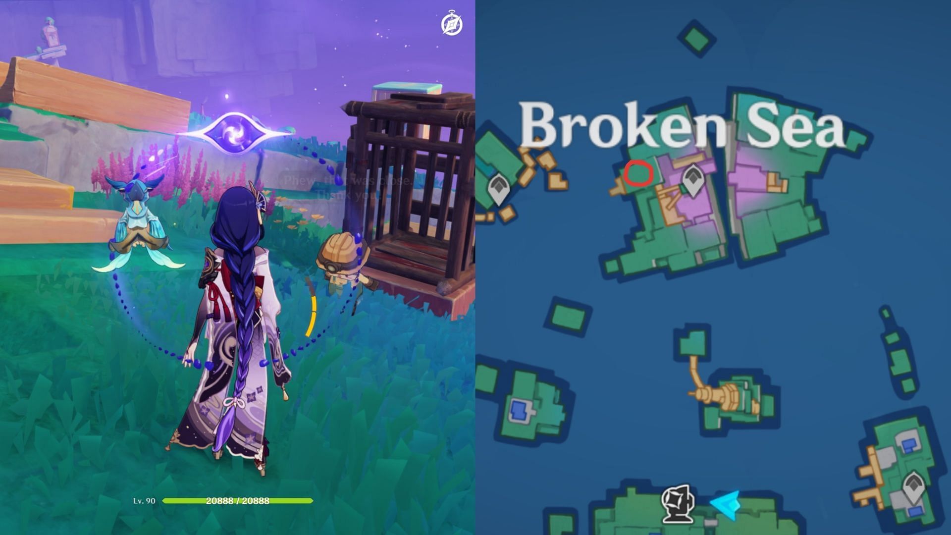 Puzzle #16 in Broken Sea (Image via HoYoverse)