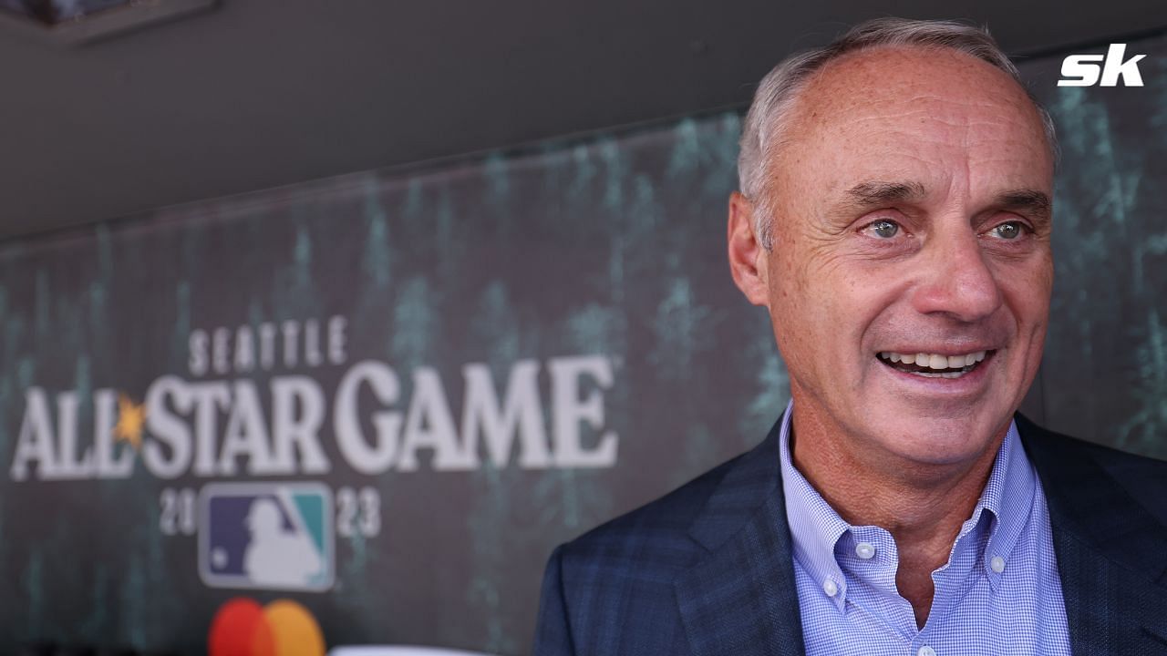 MLB commissioner Rob Manfred says there &ldquo;will be conversations&rdquo; about players wearing team uniforms in ASG