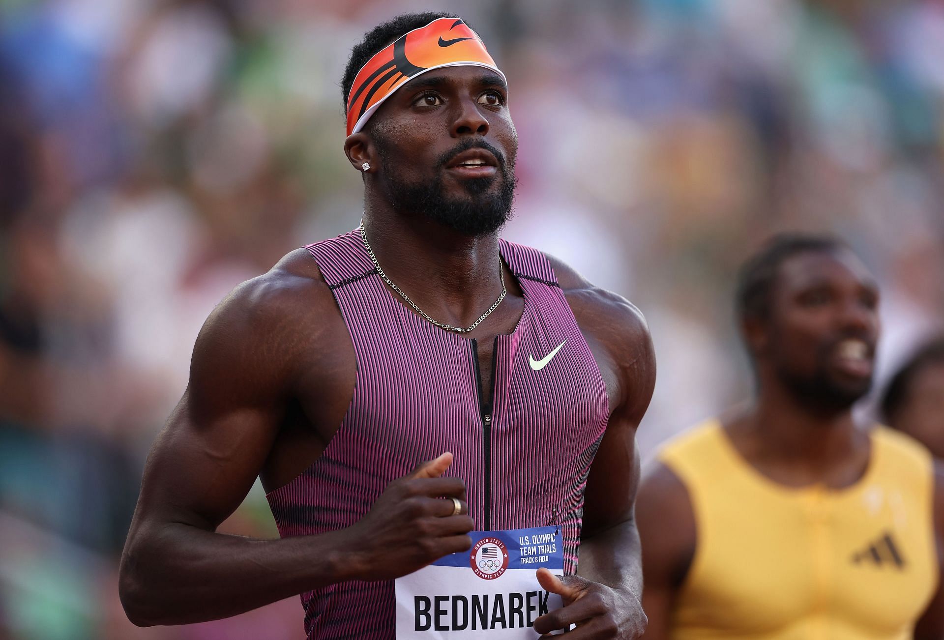 Kenny Bednarek during the 2024 US Olympics Track and Field Trials (Image via: Getty Images)