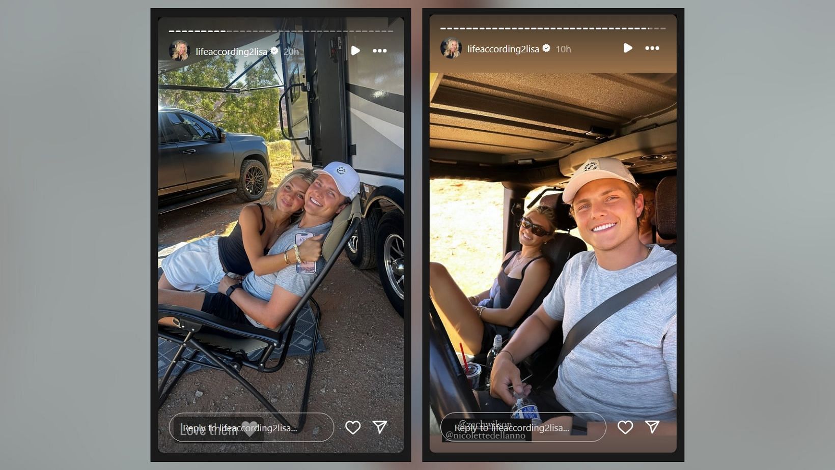 Broncos' Zach Wilson goes off-roading with fiancée Nicolette Dellanno ...